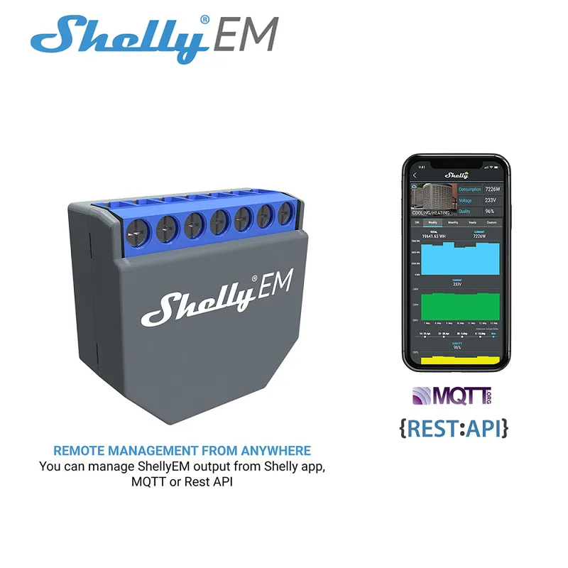 Shelly Relay Module - SHELLY EM Wifi Smart Life Controller