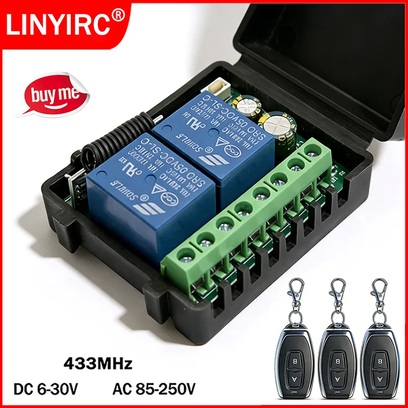 433Mhz Receiver Module - DC 9V 12V 24V AC 85-250V