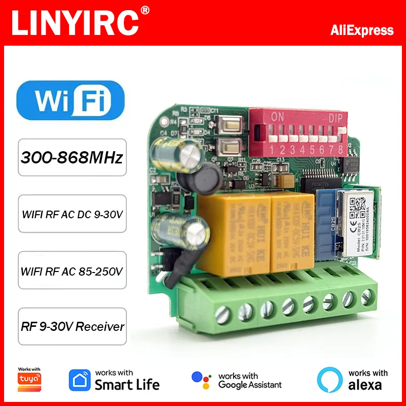 433Mhz Receiver Module - Universal Works WIth Tuya WiFi Switch