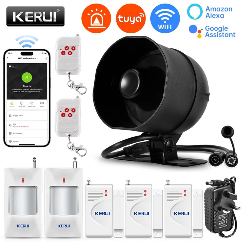 Smart Home Automation Diy - KERUI 120db Siren Alarm System WiFi
