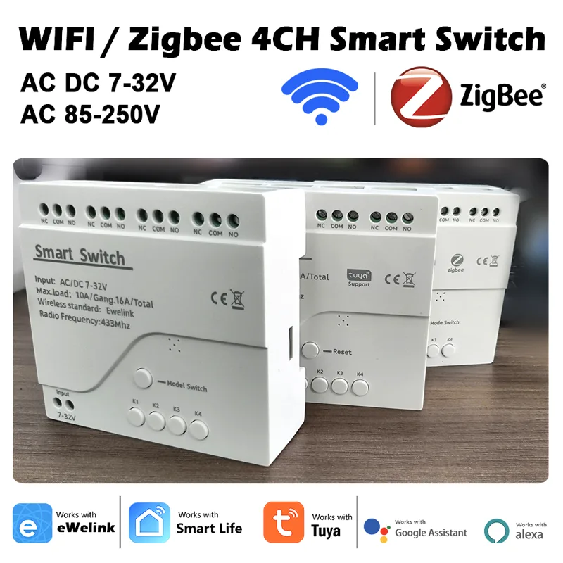 Home Automation Diy - 4CH Wifi / Zigbee Smart Relay