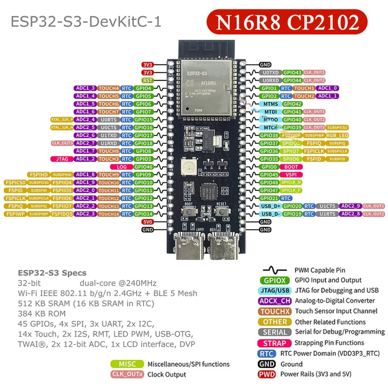 ESP32-S3 Development Boards wi - Esp8266 Nodemcu Board ulasan dan harga
