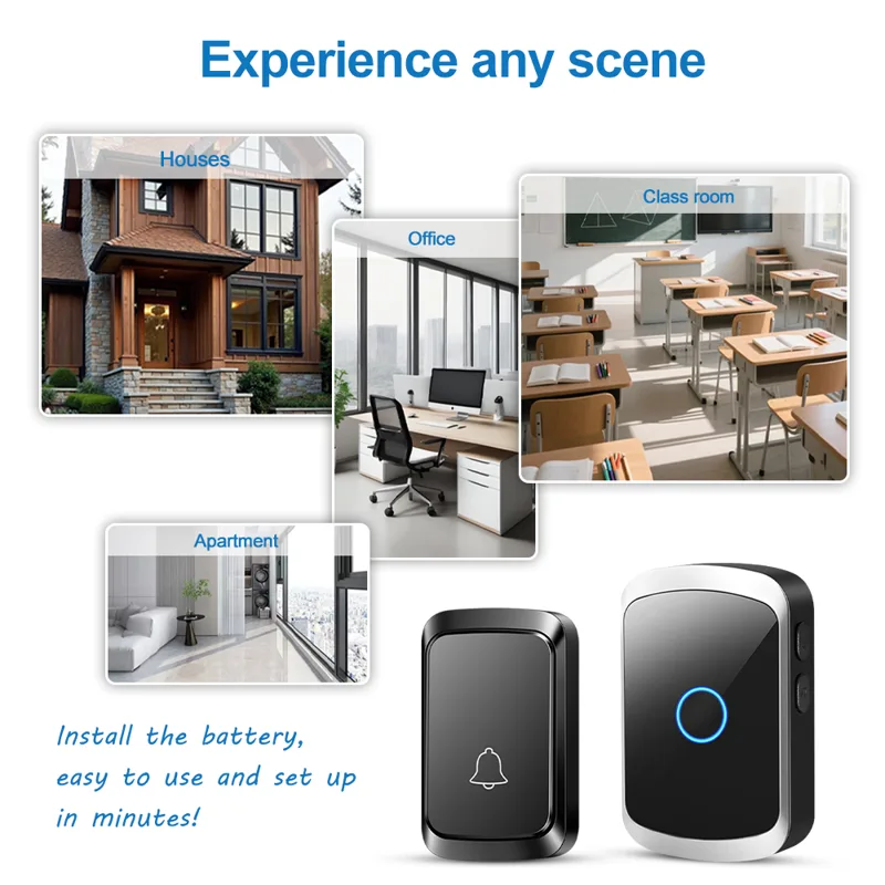Smart Wireless Doorbell Door C - Smart Home Automation Diy ulasan dan harga