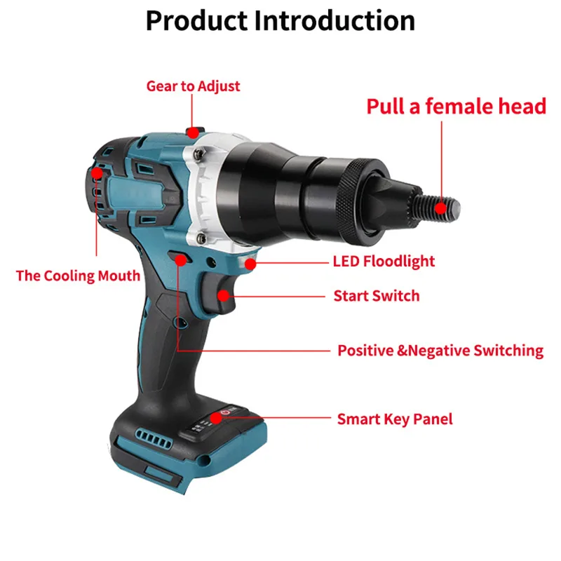 Electric Riveting Gun Brushles - Home Automation Diy ulasan dan harga