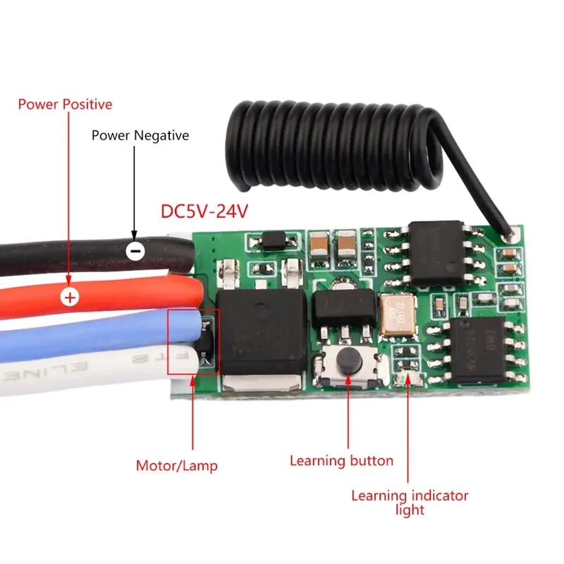 DC 3.7V-24V 433MHz Mini Wirele - 433Mhz Receiver Module ulasan dan harga