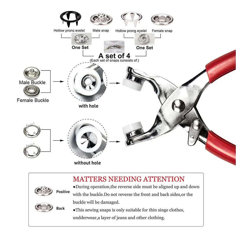 100 Sets Snap Pliers Automatic - Home Automation Diy ulasan dan harga