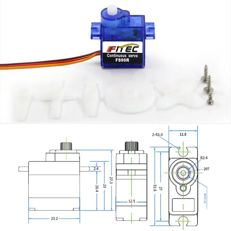 Feetech Mini FS90R Micro Servo - Diy Automation ulasan dan harga