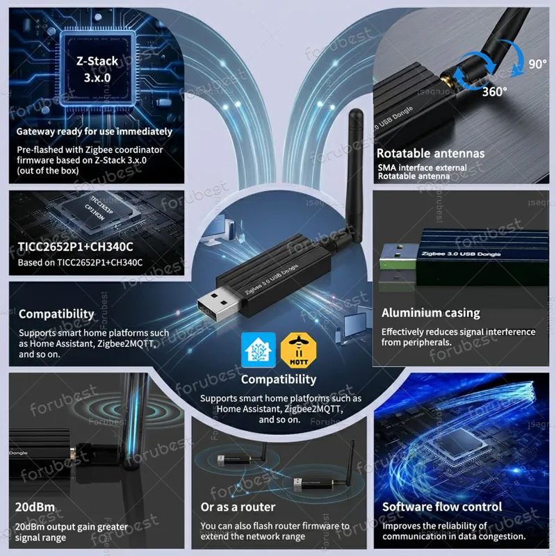 Zigbee 3.0 USB Dongle Universa - Zigbee Coordinator Stick ulasan dan harga