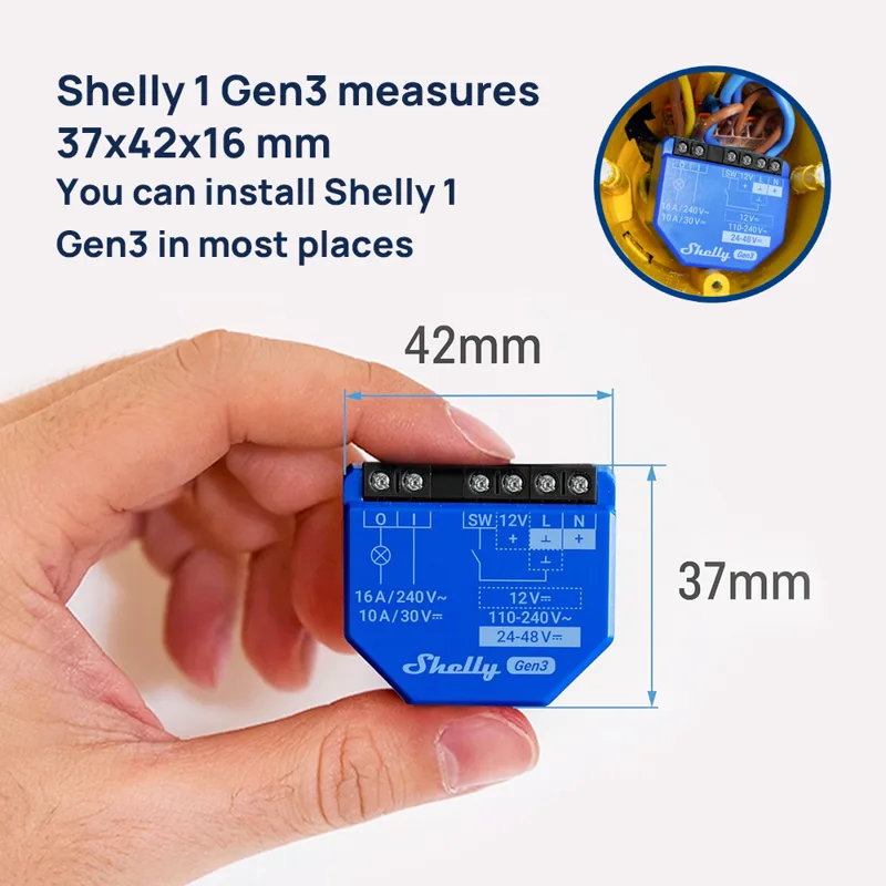 Shelly 1 Gen3 Dry Contact Smar - Shelly Relay Module ulasan dan harga