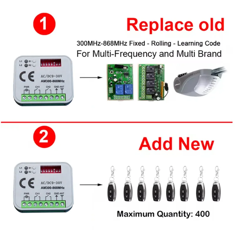 Garage Door Receiver 433MHz 30 - 433Mhz Receiver Module ulasan dan harga