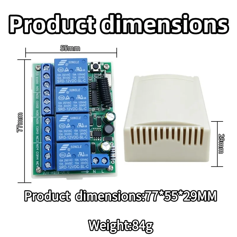 433 MHz AC 110V 220V 4CH RF Re - 433Mhz Receiver Module ulasan dan harga