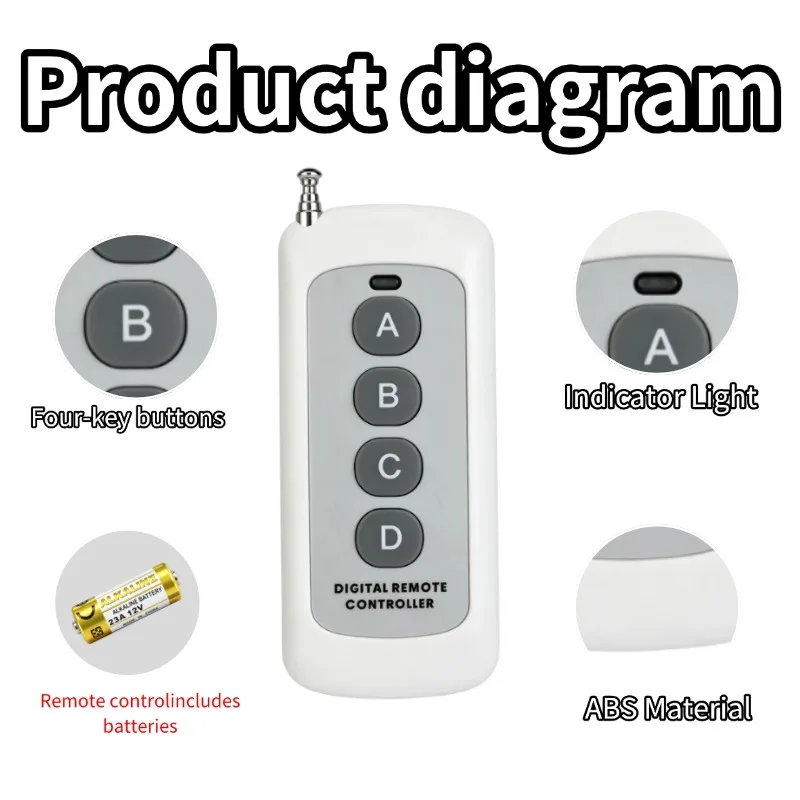 433 MHz AC 110V 220V 4CH RF Re - 433Mhz Receiver Module ulasan dan harga