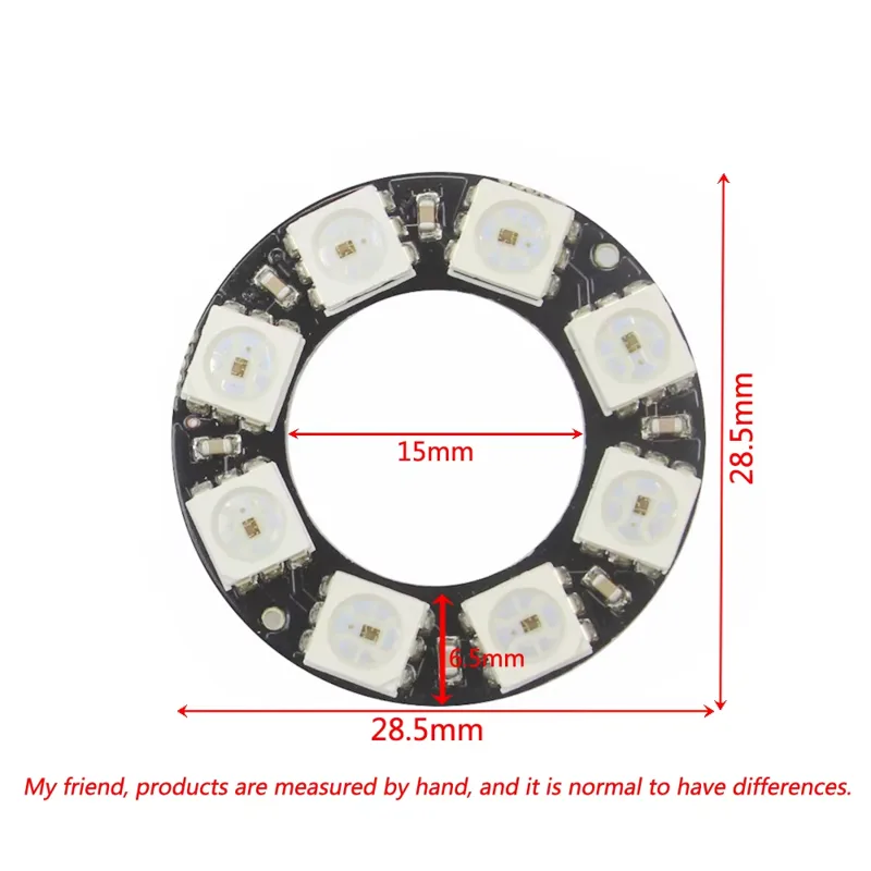 RGB LED Ring Light 8 Bits WS28 - Home Automation Diy Kit ulasan dan harga