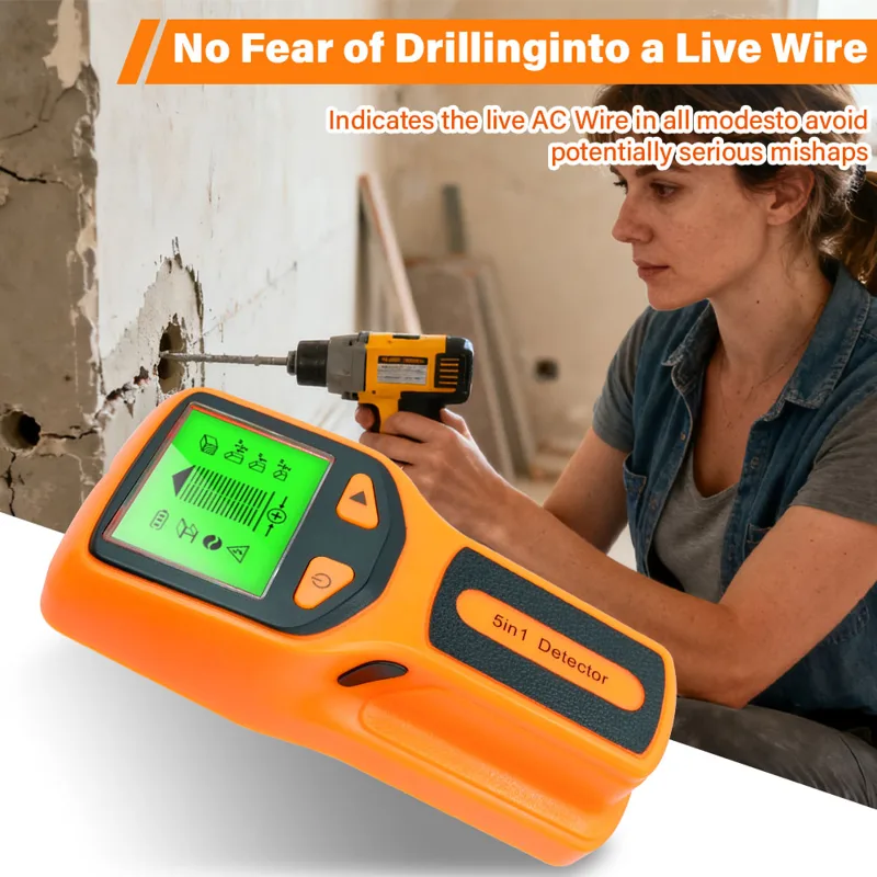 Wall Stud Detector 5 in 1 Hand - Water Leak Detector Wired ulasan dan harga