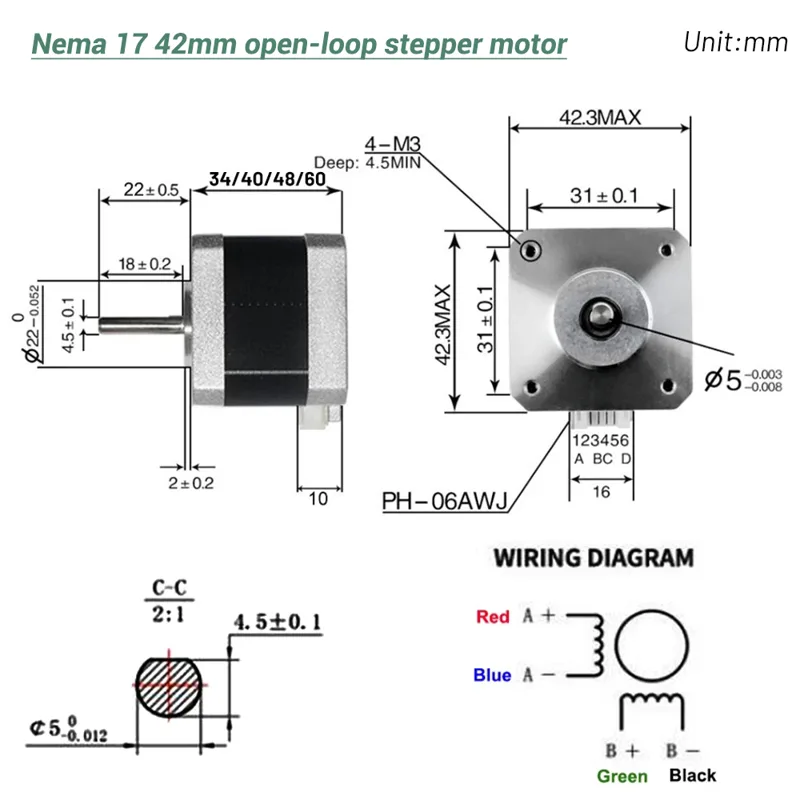 Nema17 Stepper Motor 42 Motor  - Diy Automation ulasan dan harga