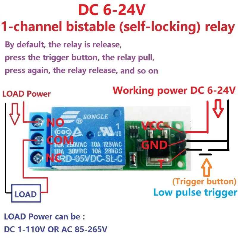 DC 6V 9V 12V 24V Flip-Flop Lat - Home Automation With Arduino ulasan dan harga