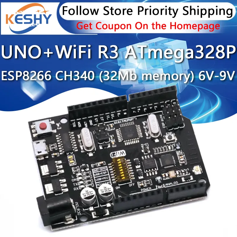 UNO+WiFi R3 ATmega328P+ESP8266 - Esp8266 Nodemcu Board ulasan dan harga