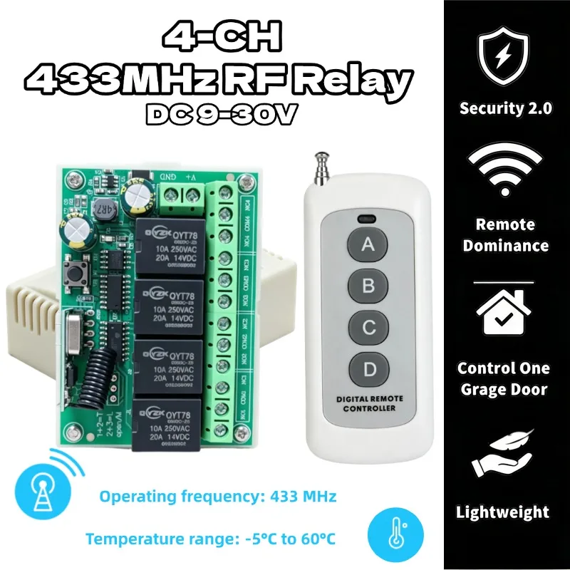 Universal Wireless Remote Cont - 433Mhz Receiver Module ulasan dan harga
