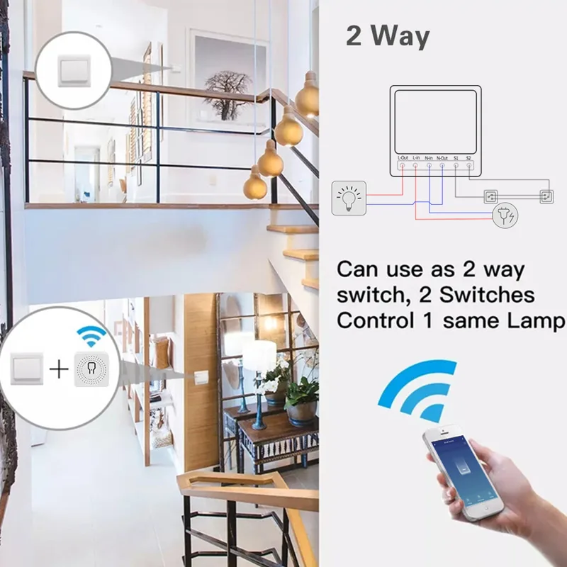2 Way Mini DIY Smart Switch Tu - Home Automation Diy ulasan dan harga